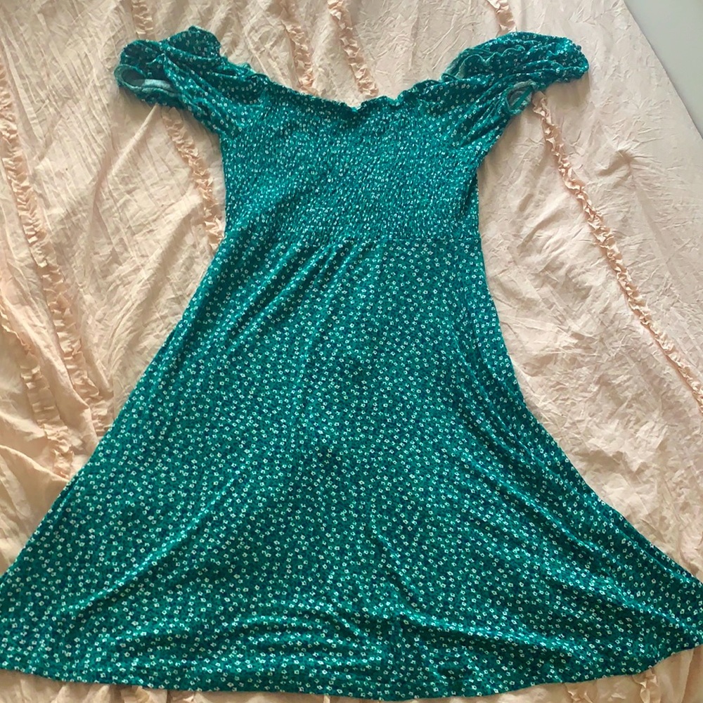 GREEN floral Francesca’s dress